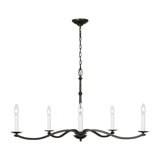 Chapman & Myers Wellen Dining Room Chandelier In Aged Iron Finish