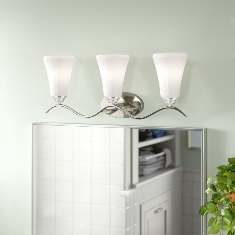 Lavalley 3 - Light Dimmable Vanity Light, Satin Nickel