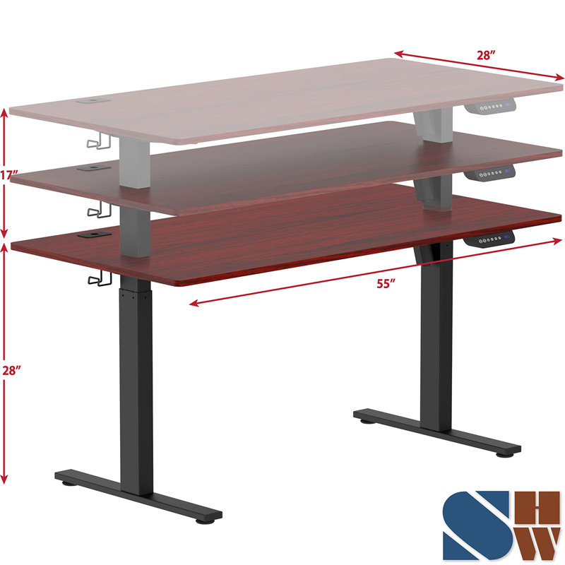 Bureau debout khannon, Cerisier, L 55 po x P 28 po