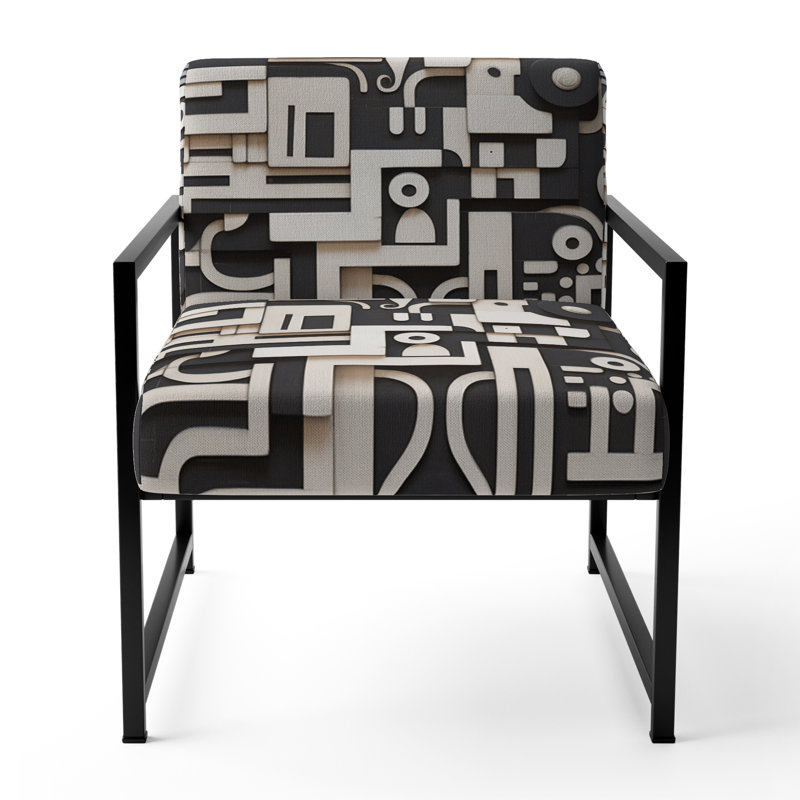 Chaise d'appoint rembourrée Urban Vision, Noir