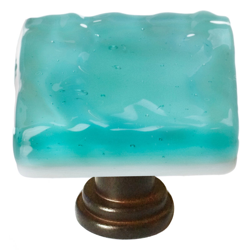Glacier Square Knob, Oil Rubbed Bronze, Aqua