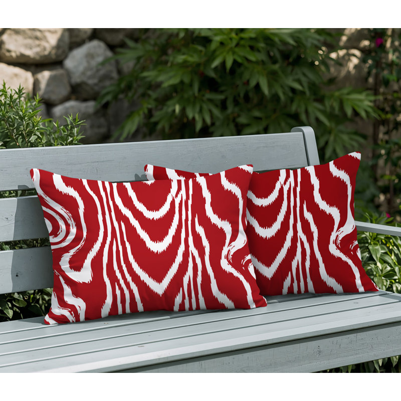 Oreiller réversible intérieur / extérieur Meli, 20x14, Red