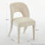 Chaise de salle à manger en chenille avec dossier évidé, ensemble de 2-2114423114