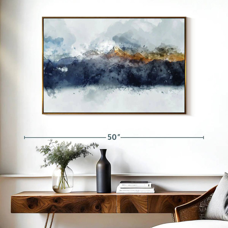 Bolan Mountain Range, Floating Frame Gold, 40" X 27"