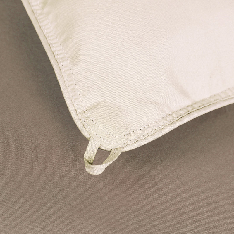 Blue Nile Mills Reversible Solid Down Alternative Comforter Duvet Insert, Full Comforter, Ivory/Taupe