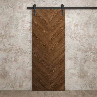 Porte de grange moderne | Ego 5005 | Ensemble de quincaillerie lourde pour rails | Portes intérieures solides