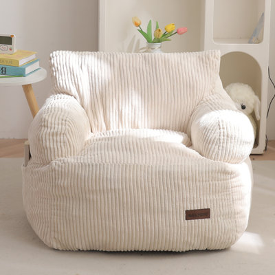 Kids bean bag chair, Toddler Lazy Chair with Shredded Foam Filling by Ebern Designs