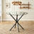 Round clear glass dining table-801136475