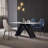 Simple Rectangular White Rock Slab Dining Table-110732772