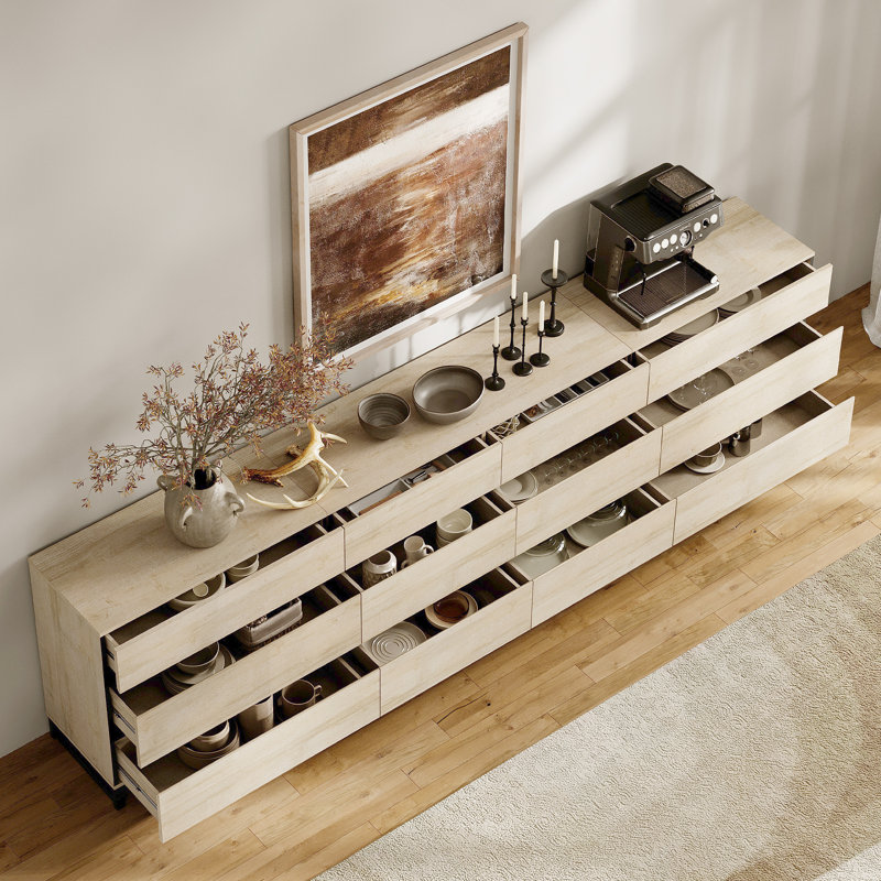 3 In 1 Accent Cabinet With 12 Drawers, Modern Chest Of Drawers With Metal Base, Closet Organizers And Storage Cabinet For Bedroom