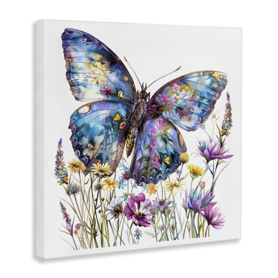 Spring Garden Butterfly Canvas Wall Art by LSR Design Studio