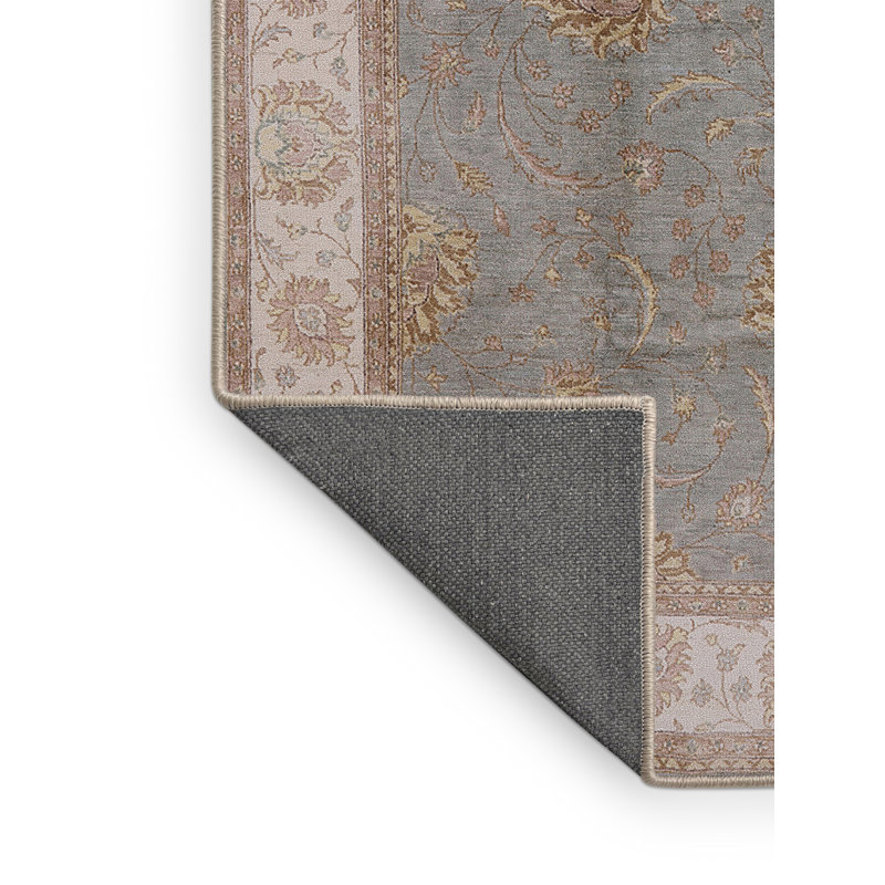 Tapis oriental bleu / beige Nisse, Rectangle 4 pi x 6 pi