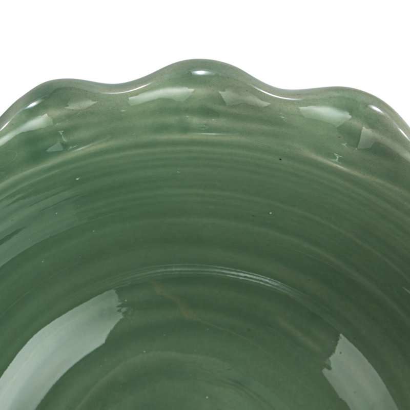 Palmer Round Stoneware Bowl With Scalloped Edge