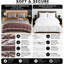 Bliss Complete Bedding Set Brown Stripe Duvet Cover Fitted Sheet With Matching Pillow Case-119317737