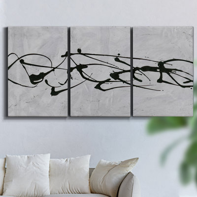 Ensemble de 3 pièces encadrées sur toile