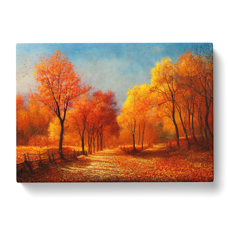 Irresistible Autumn Forest - Wrapped Canvas, 50cm H x 76cm W x 3cm D