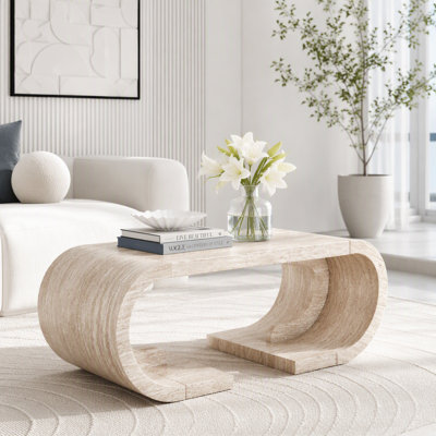 Table basse incurvée en forme de C