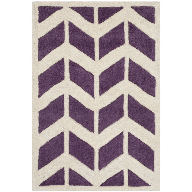 Sandbach Chevron Wool Hand Woven Area Rug