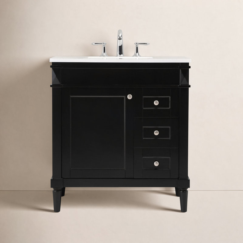 Ensemble de meuble-lavabo simple 32 po Readington, Noir