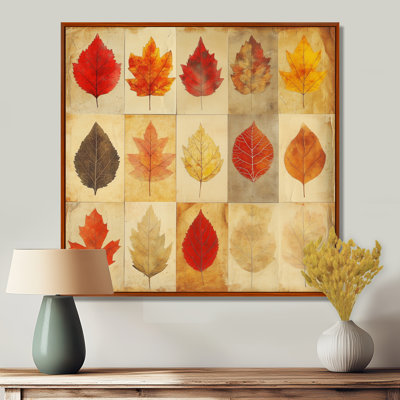 Autumn Decor Canvas, Fall Leaves Wall Art, Gessen