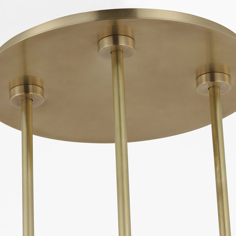 Kelly Wearstler Melange 54" Multi-Positional Chandelier with Alabaster, Antique-Burnished Brass