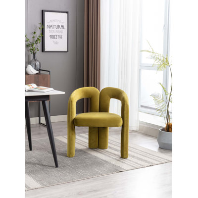 Fauteuil de cuisine en velours rembourré