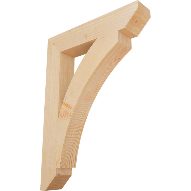 Support en bois / corbeau, Sapin de Douglas, H 30 po x l 3,5 po x P 22 po