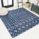 Adalbern Moroccan Diamond Navy Indoor/Outdoor Rug