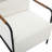 Sinobi Upholstered Accent Armchair with Metal Frame-1803305524