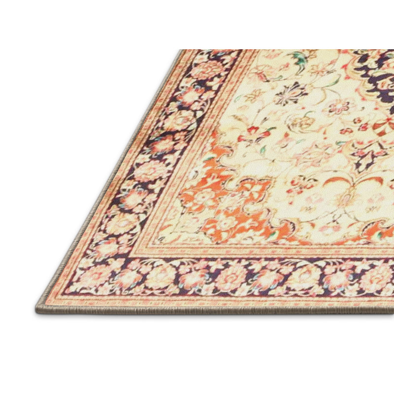 Tapis oriental beige / bleu, Rectangle 7 pi x 10 pi