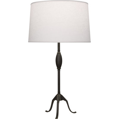 Modern Table Lamp With Oyster Linen Shade | Srkashlteni Collection - Elegant Design For Transitional & Contemporary Spaces
