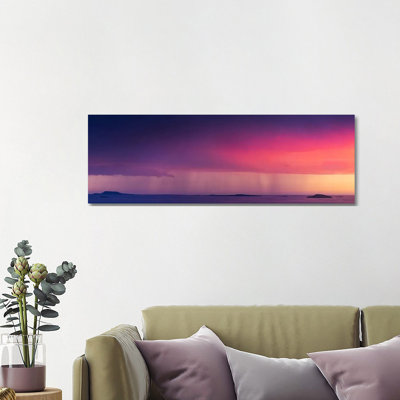 Rainy Sunset At Sea - Framed Wall Art Print