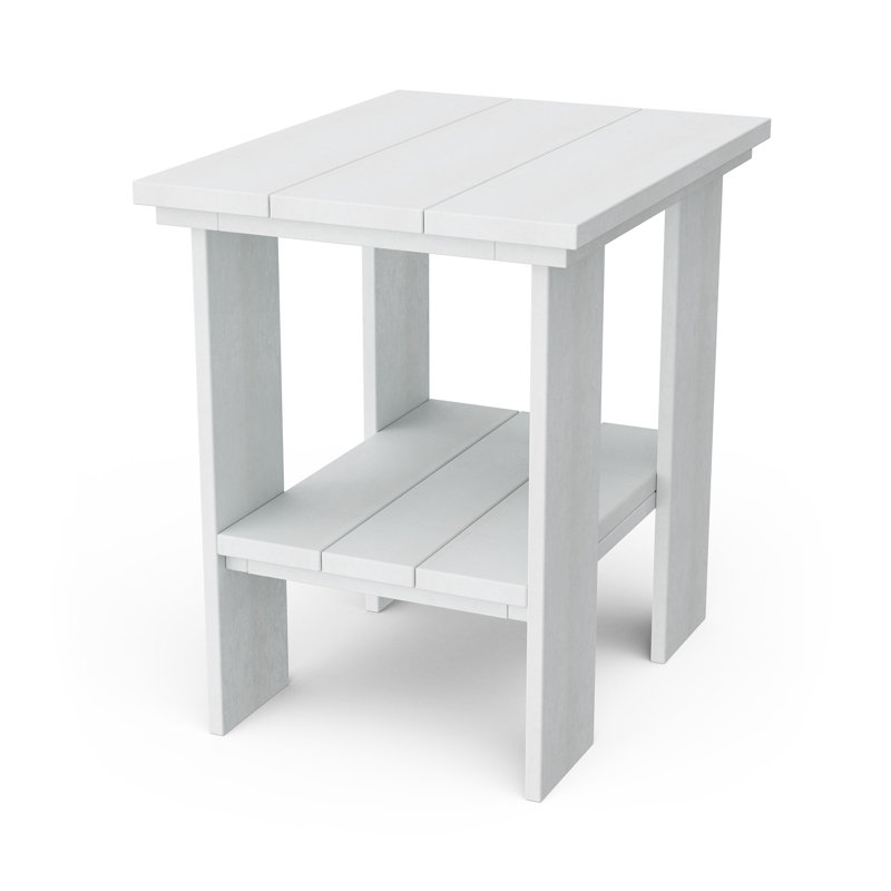 Contemporary Side Table, White