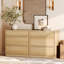 Commode moderne à 6 tiroirs en bois, commode de rangement sans poignée avec base de plancher solide, armoire de rangement minimaliste pour le salon de la chambre à coucher-1727013656