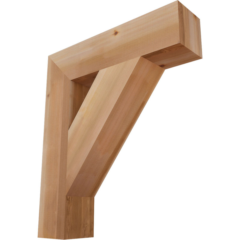 Support de bloc traditionnel, Cèdre rouge de l'Ouest (lisse), H 30 po x l 5,5 po x P 26 po