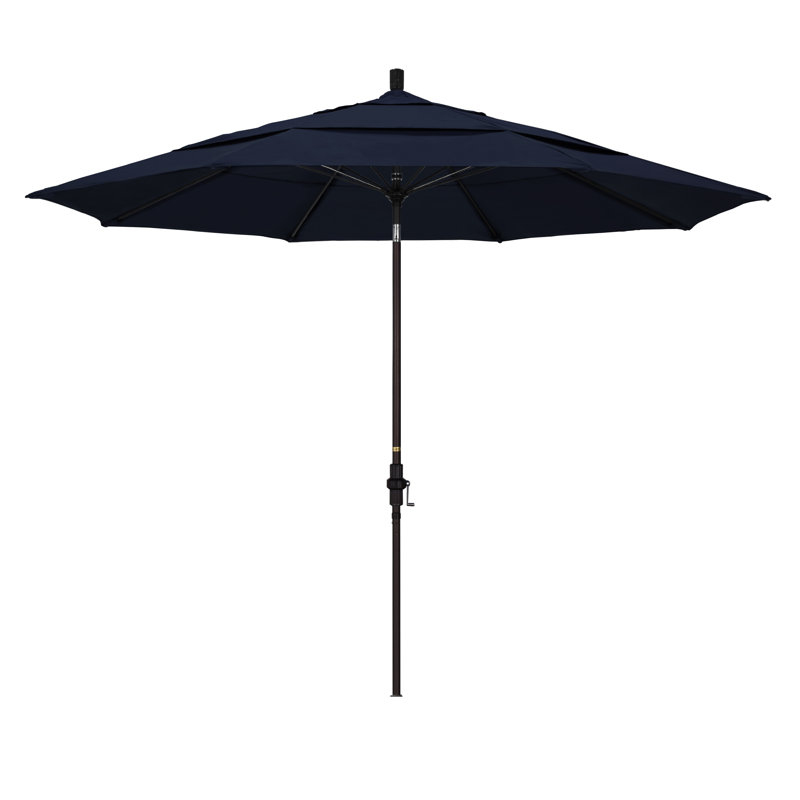 Brent 132'' Market Sunbrella® Umbrella, Navy Blue Performance Canvas