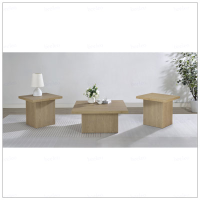Eldridge Latte 3-piece Coffee Table Set