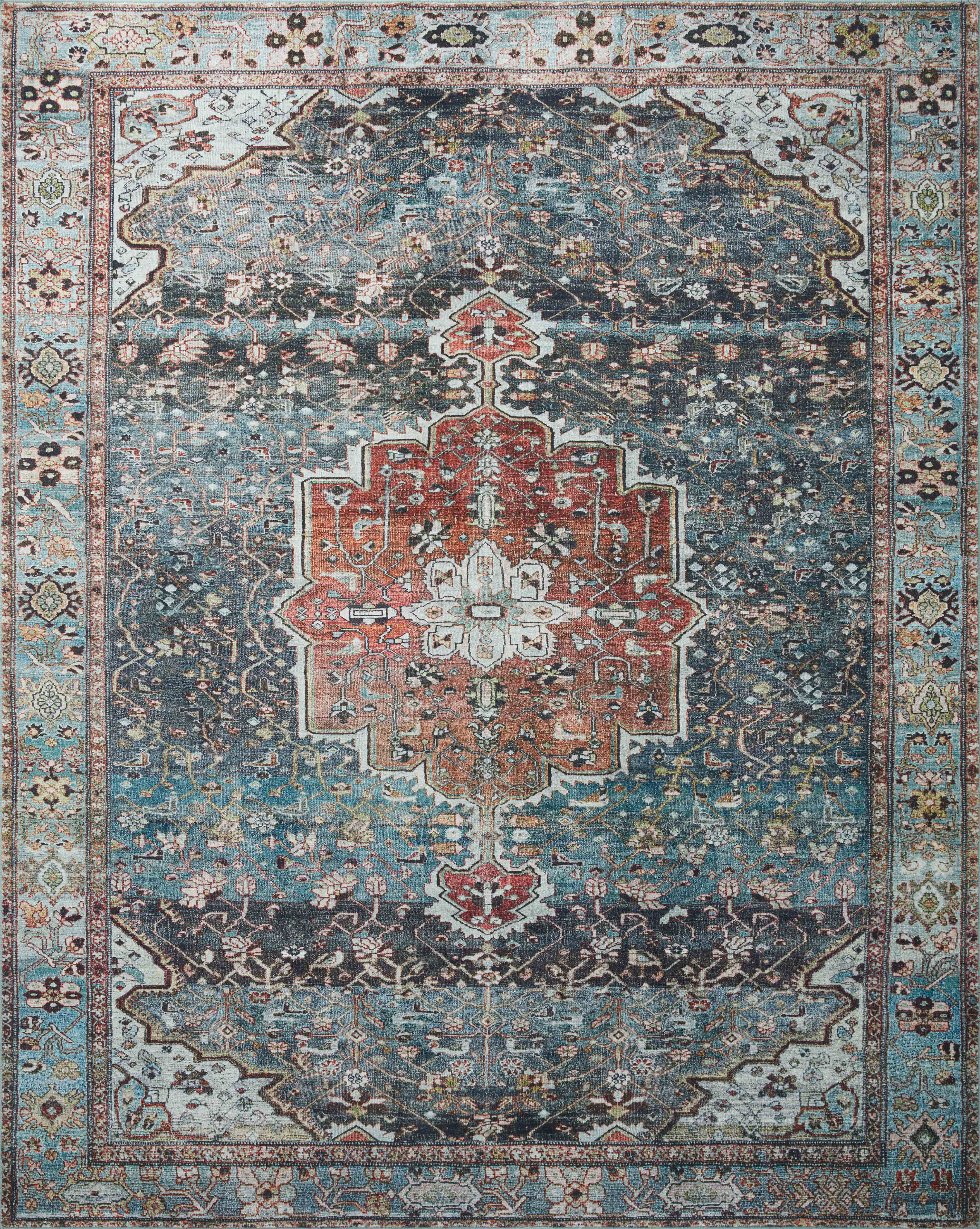 Loloi II Loloi Margot Ocean/Brick Area Rug feat. CloudPile & Reviews ...
