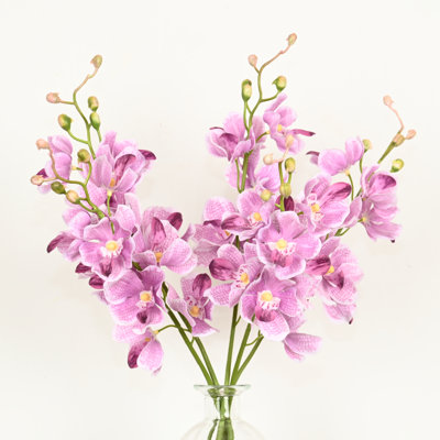 22" Artificial Berry Moth Orchid Floral Arrangement For Vase Filler, Farmhouse Branch Long Stem Floral Bulk Bouquet For Wedding Party Home Office Table Centerpiece Shelf Decorations