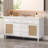 60-Inch Modern Bathroom Vanity with Sink,Large Storage,Soft-Close Drawers,Rattan Doors-2067154173