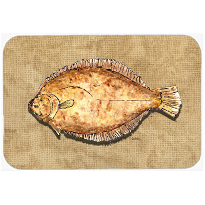 Caroline's Treasures Flounder Glass Cutting Board