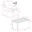 Ensemble de conversation en rotin pour 2 personnes avec coussins Mucklen-268754322