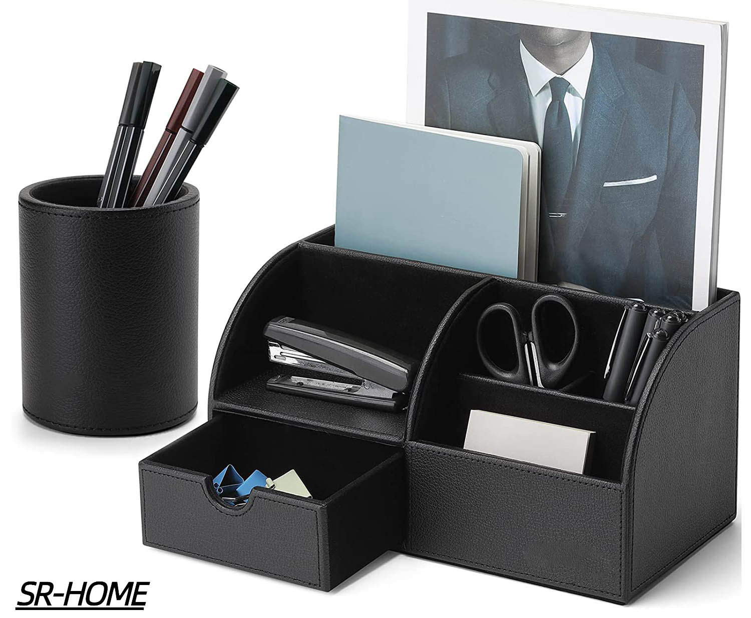 SRHOME Leather Desk Organizer Set Wayfair