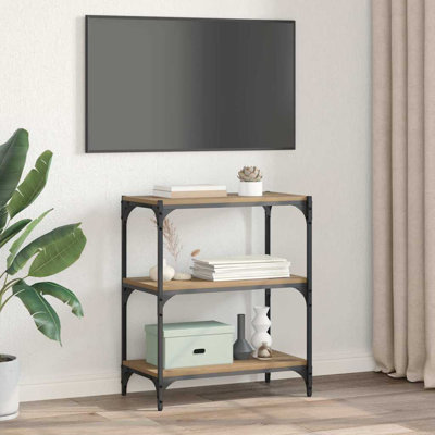 Book Cabinet Engineered Wood and Steel Media Rack/Sizes