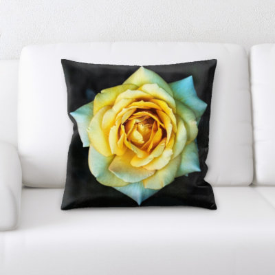 Flower with Background Throw Pillow
