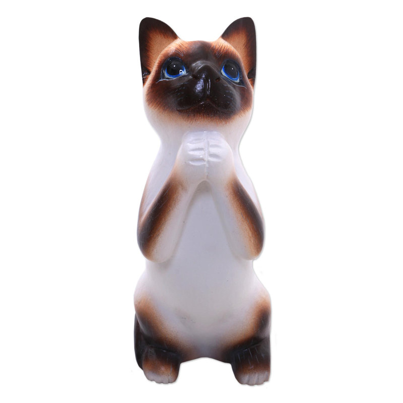 Figurine de souhaits pour chat siamois Andren