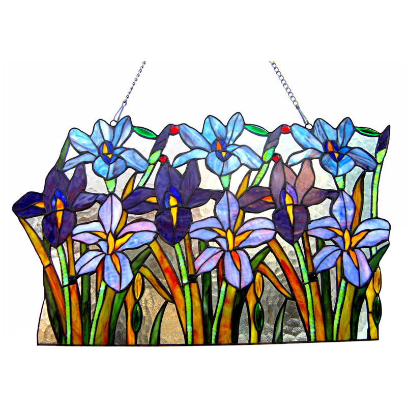 Panneau de vitrail en verre tiffany