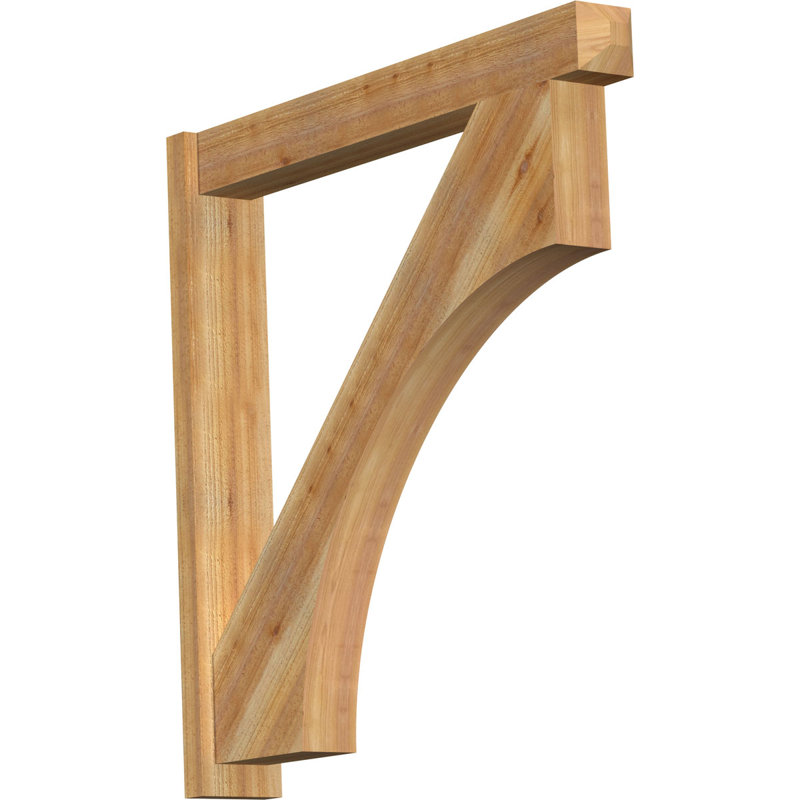 Persienne en bois rustique Westlake Craftsman, P 38 po x H 38 po, Cèdre rouge de l'Ouest de 6 po (sciage brut)