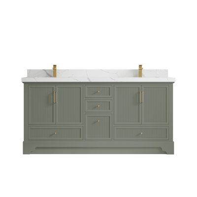 Alys 72'' Double Bathroom Vanity Set (Knobs Option)