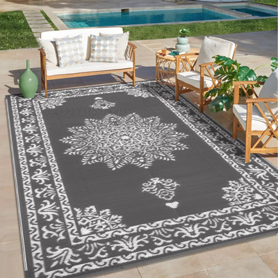 Grand tapis de camping réversible pour l'extérieur